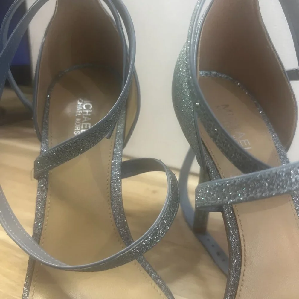 MICHAEL MICHAEL KORS Women's Astrid Stiletto Dress Sandals Size 7 Blue‎
